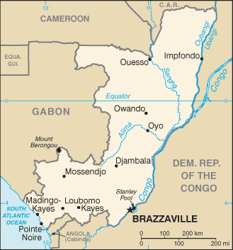 Karte Republik Kongo
